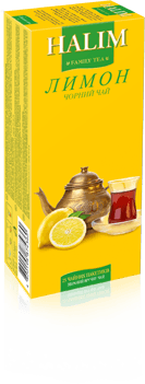 Чорний пакетований чай HALIM з лимоном