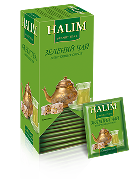 Зелений пакетований чай HALIM (Конверт з фольги)